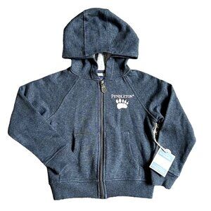 NWT Pendleton Everywhere Gray Sweatshirt Pink Bear Paw Prints Girls Size 3/4